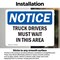 Signmission Truck Drivers Must Wait In This Area OSHA Notice Sign, Vinyl Decal, 7in W x 5in L, 2PK OS-2PACK-NS-D-57-L-16763 - alternate 2